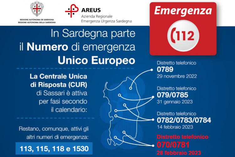 Nuovo numero europeo emergenza 112